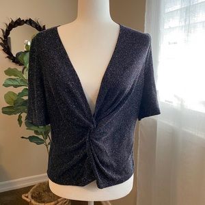 Black, glitter, top.